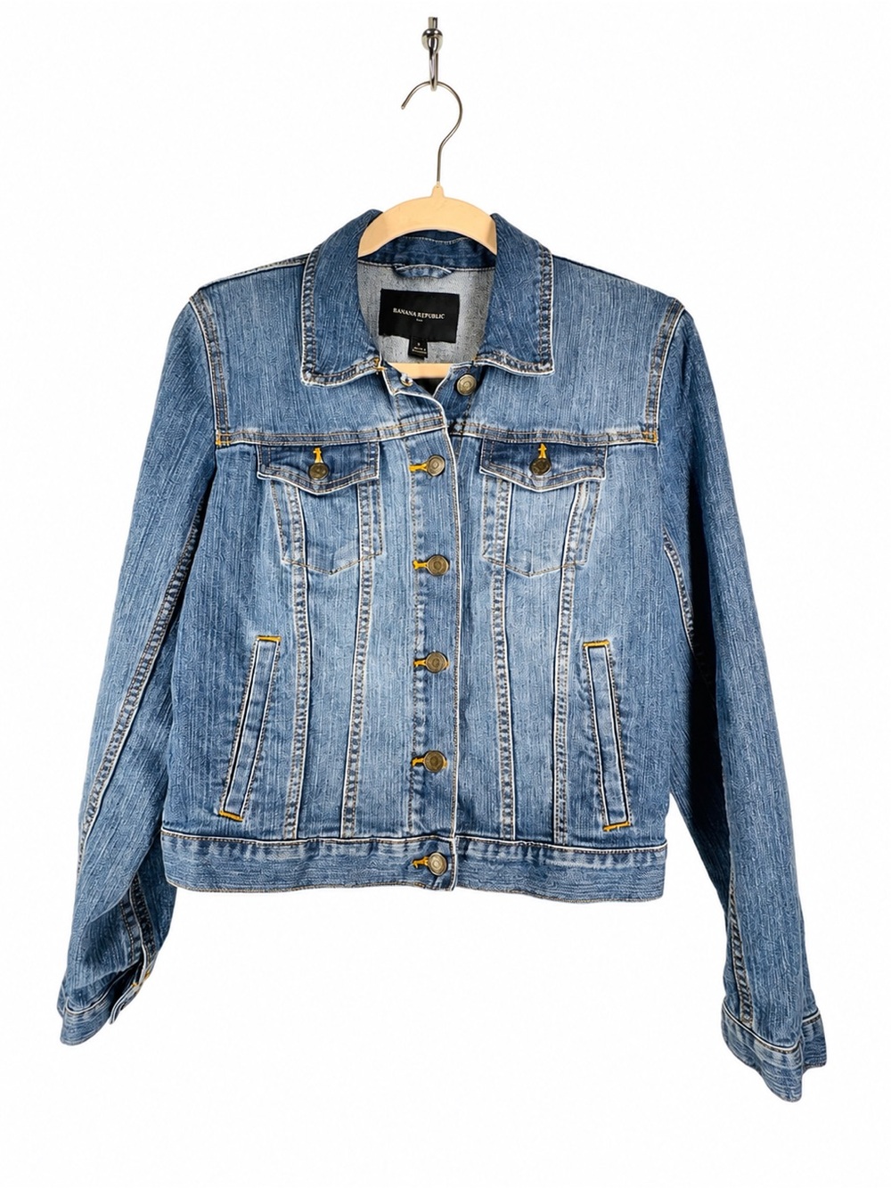 Banana Republic Women’s Small Stretch Denim Jean Jacket Medium Wash
